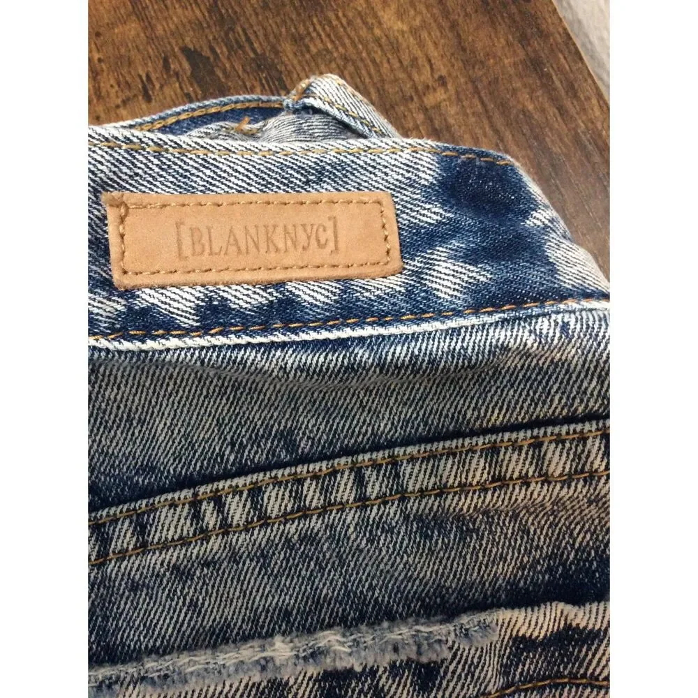 Blank NYC Size 30 destroyed frayed hem cut off jean shorts 2